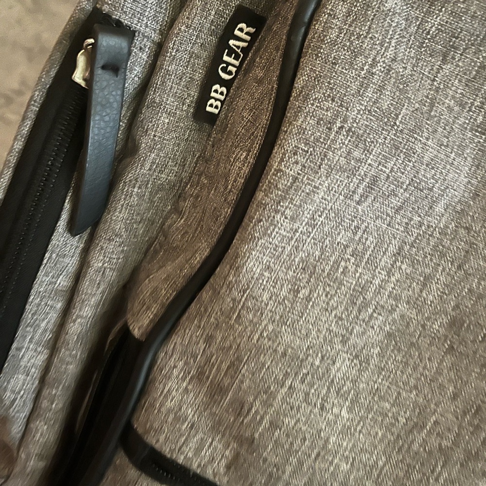 Grey diaper bag